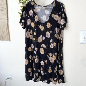 mossimo xl floral t-shirt dress
